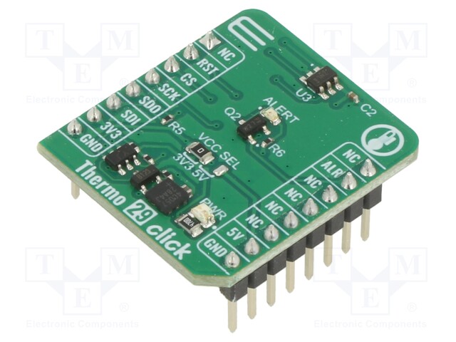 Click board; temperature sensor; SPI; TMP126; prototype board