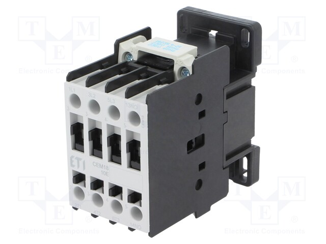 Contactor: 3-pole; NO x3; Auxiliary contacts: NO; 230VAC; 18A; CEM