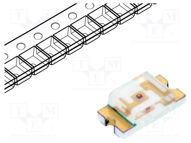 LED; SMD; 1206; green; 1.8÷6mcd; 3.2x1.6x1.1mm; 130°; 10mA; λd: 569nm