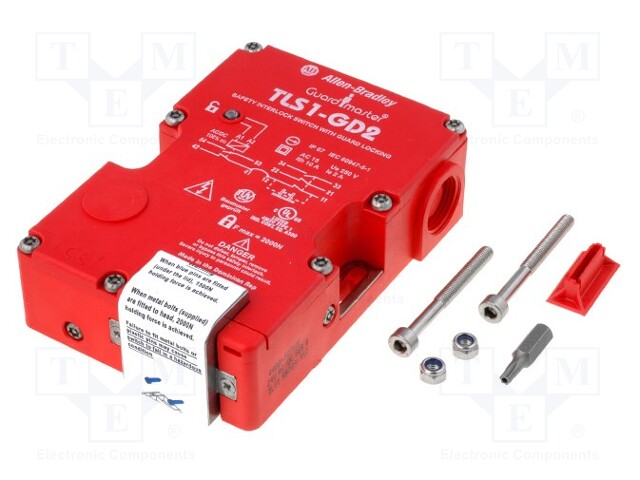 Safety switch: bolting; Series: TLS2-GD2; Contacts: NC x2; IP66