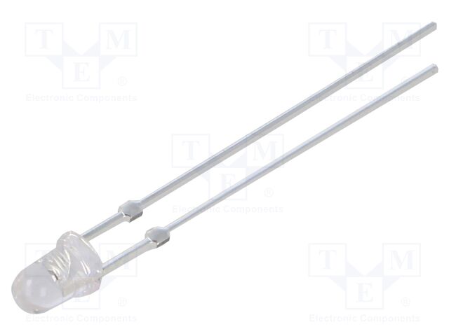 LED; 3mm; orange; 4200÷5800mcd; 30°; Front: convex; 2.1÷2.6VDC; 78mW