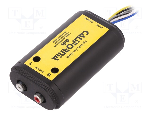 Hi-Level converter; 50W; Input: wires; Out: RCA socket x2