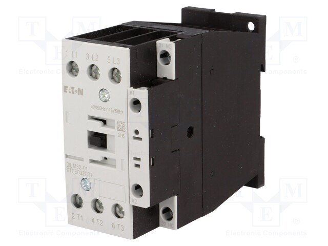Contactor: 3-pole; Auxiliary contacts: NC; 42VAC; 32A; NO x3