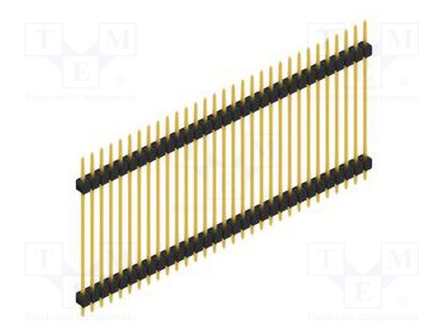 Connector: pin strips; pin header; male; PIN: 31; 2.54mm; THT; 1x31