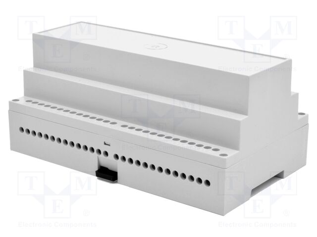 Enclosure: for DIN rail mounting; No.of mod: 9