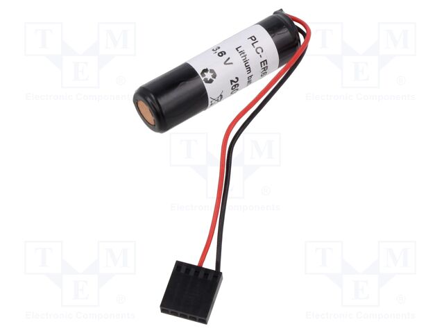 Battery: lithium; 3.6V; 1/2AA,1/2R6; 2600mAh; non-rechargeable