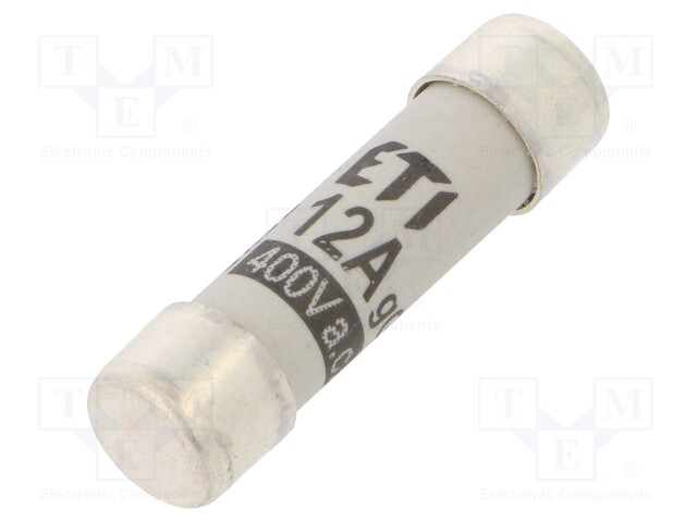 Fuse: fuse; gG; 12A; 400VAC; cylindrical,industrial; 8x31mm
