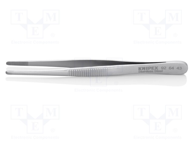 Tweezers; 120mm; Blades: straight; Blade tip shape: rounded