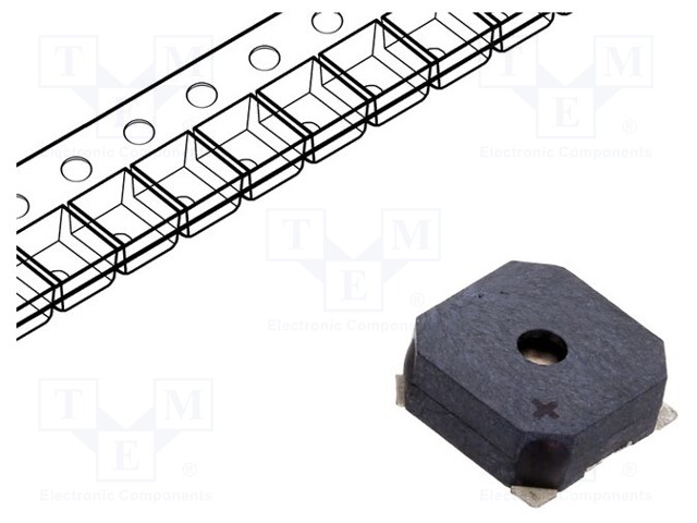 Sound transducer: elektromagnetic alarm; SMD; 2700Hz; 90mA; 16Ω