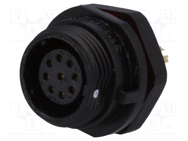Socket; female; SP13; PIN: 9; IP68; 3A; soldering; 125V; 0.75mm2