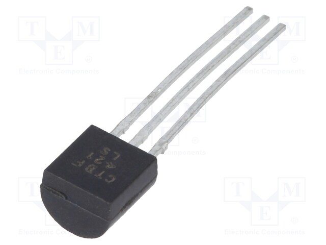Transistor: PNP; bipolar; 300V; 0.5A; 0.8W; TO92
