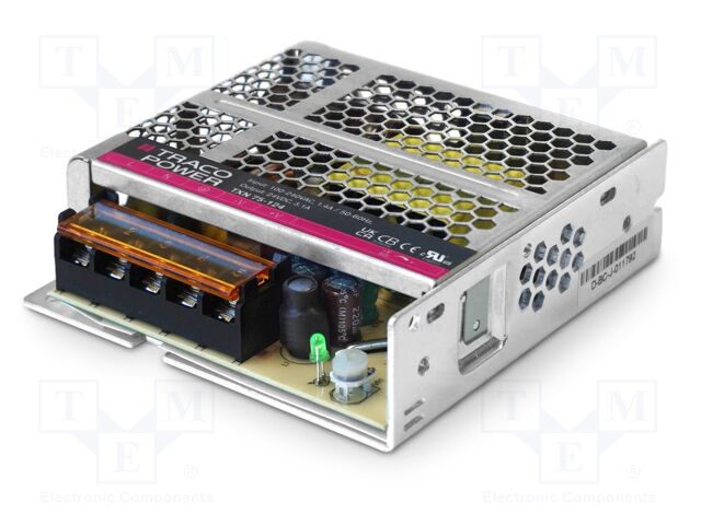 Power supply: switching; for building in; 75W; 15VDC; 5A; OUT: 1
