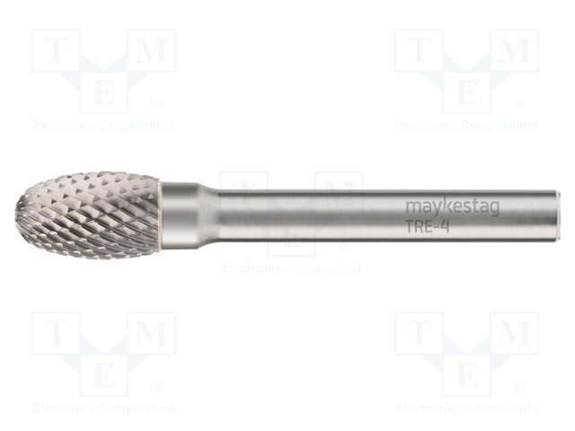Rotary burr; Ø: 10mm; L: 61mm; metal; Working part len: 16mm
