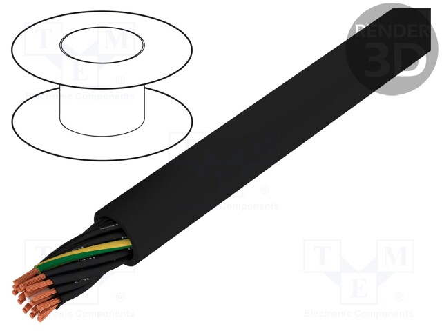 Wire; ÖPVC-JZ; 18G0,75mm2; unshielded; 600V,1kV; Cu; stranded