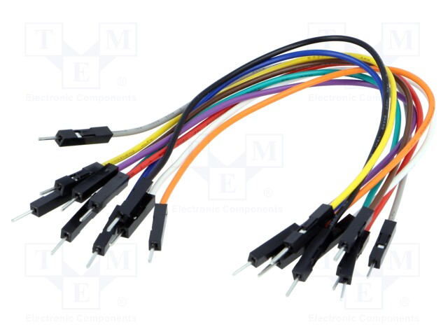 Connection cable; male-male; PIN: 1; 150mm; 10pcs.
