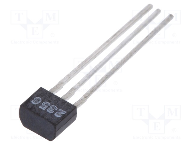 Transistor: PNP; bipolar; BRT; 50V; 0.1A; 0.3W; TO92; R1: 10kΩ