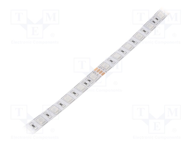 LED tape; RGB; 5050; 24V; LED/m: 60; 10mm; white PCB; IP65; 14.4W/m
