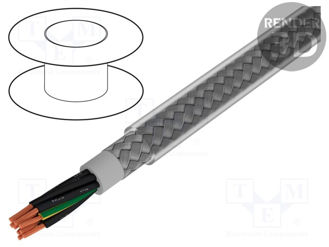 Wire; Pro-Met; 9G1,5mm2; tinned copper braid; PVC; transparent