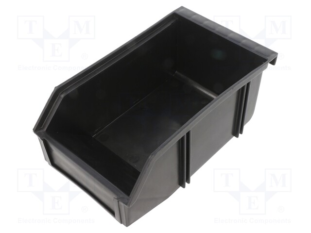 Bin; ESD; L: 160mm; W: 98mm; H: 70mm; black