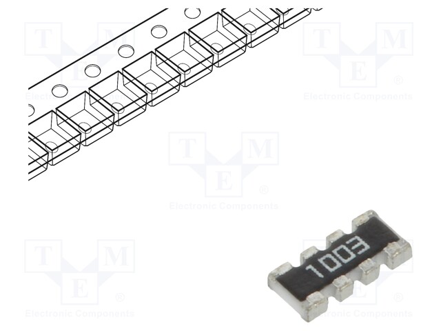 Resistor network: Y; 100kΩ; SMD; 1206; No.of resistors: 4; 63mW; ±1%