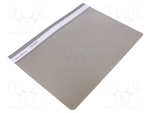 Document wallet; A4; grey; Mat: PVC