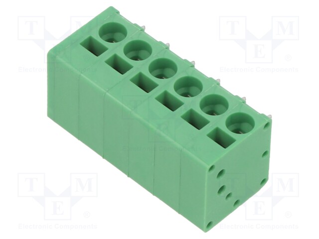 PCB terminal block; Contacts ph: 5mm; ways: 6; angled 90°; on PCBs
