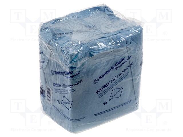 Wipe: cellulose; blue; 76pcs; 365x315mm