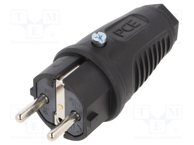 Connector: AC supply; plug; male; 16A; 250VAC; IP54; Layout: 2P+PE