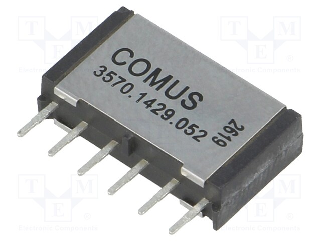 Relay: reed; DPST-NO; Ucoil: 5VDC; 1A; max.200VDC; 15W; Rcoil: 375Ω