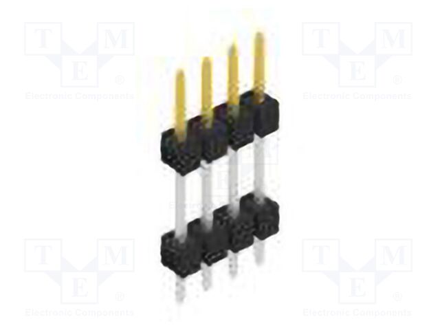 Connector: pin strips; pin header; male; PIN: 4; 2.54mm; THT; 1x4