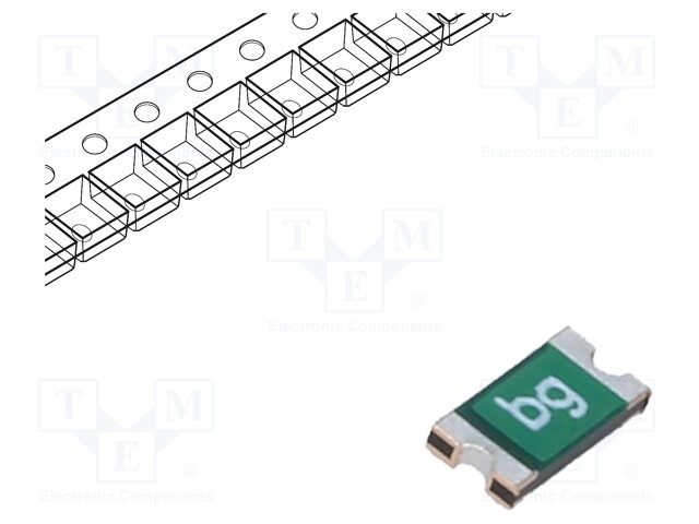 Fuse: PTC polymer; 250mA; Imax: 40A; Case: 1206; 0ZCJ