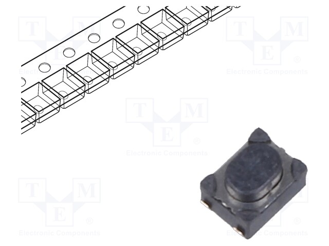 Microswitch TACT; SPST-NO; Pos: 2; 0.05A/16VDC; SMT; none; 6N; 2.5mm