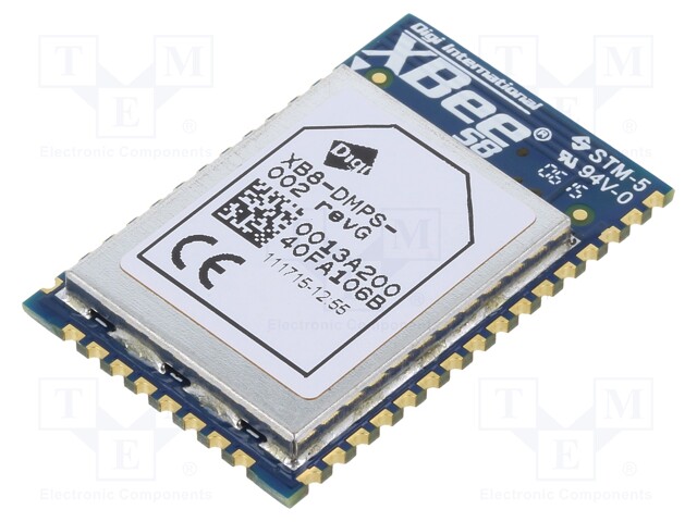 Module: RF; PCB; XBee; 863÷870MHz; -101dBm; 14dBm; SMD; 48/27mA