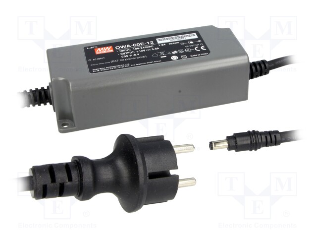 Power supply: switched-mode; LED; 60W; 20VDC; 3A; 90÷264VAC; IP67