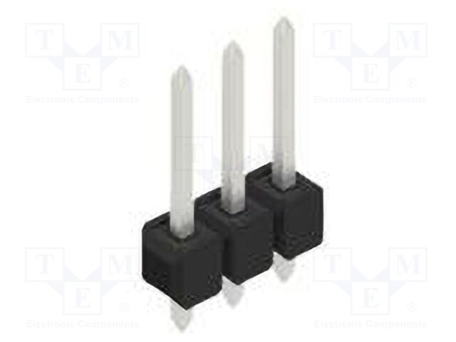 Connector: pin strips; pin header; male; PIN: 3; 2.54mm; THT; 1x3