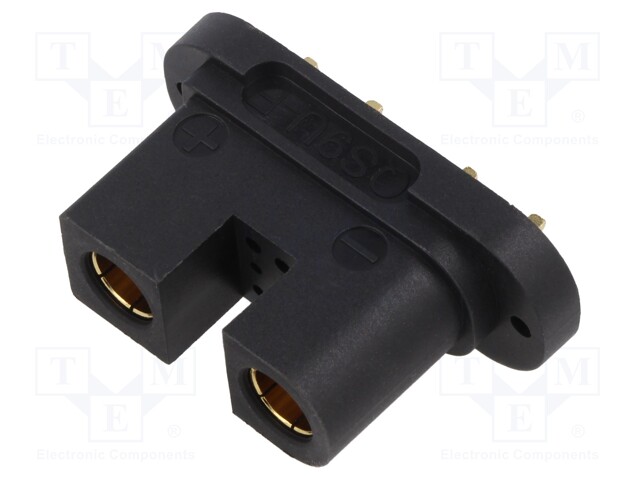 Socket; DC supply; QS; female; PIN: 6(4+2); for panel mounting