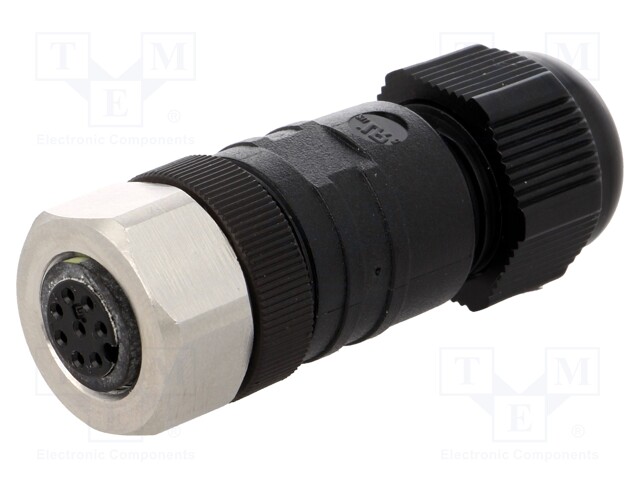Plug; M12; PIN: 8; female; A code-DeviceNet / CANopen; for cable