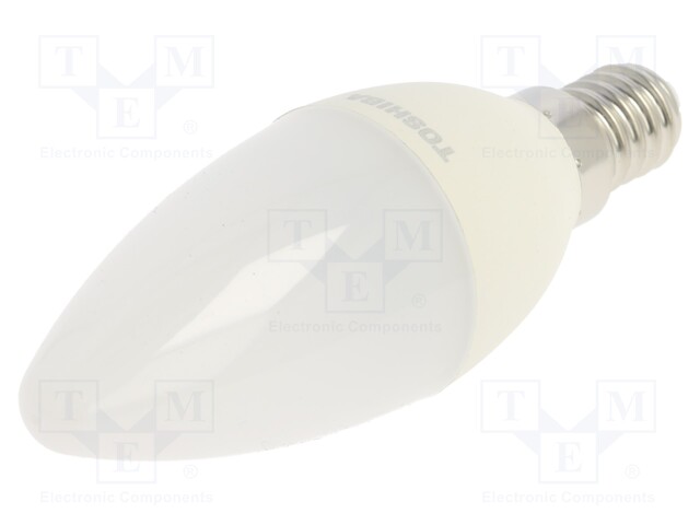 LED lamp; neutral white; E14; 230VAC; 470lm; 5W; 240°; 4000K