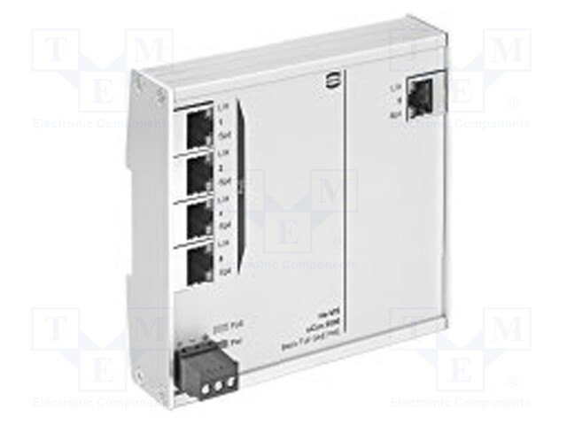 Industrial module: switch Ethernet; unmanaged; 9÷60VDC; RJ45