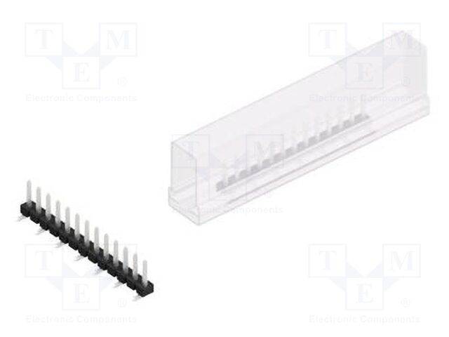 Connector: pin strips; pin header; male; PIN: 13; 2.54mm; SMT; 1x13
