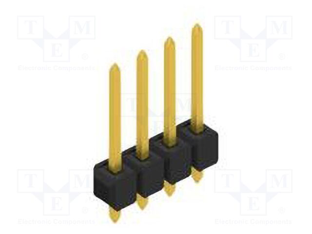 Connector: pin strips; pin header; male; PIN: 4; 2.54mm; THT; 1x4