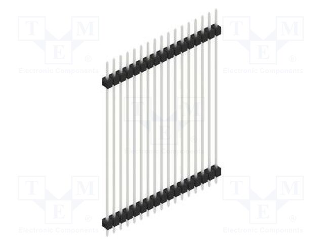 Connector: pin strips; pin header; male; PIN: 17; 2.54mm; THT; 1x17