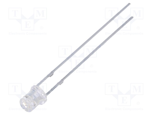 LED; 3mm; bipolar; red; 220÷330mcd; 140°; Front: flat; Pitch: 2.54mm