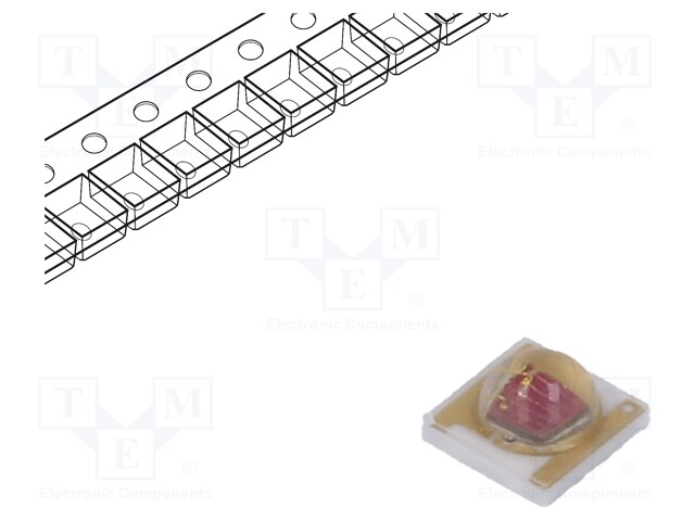 LED; 3535; 120°; convex; 3.45x3.45x1.95mm; Pmax: 3W