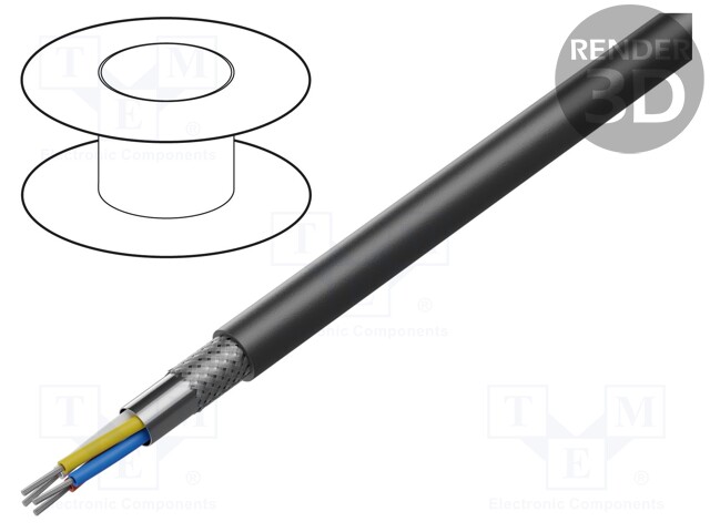Wire; S/FTP; industrial Ethernet; 5; stranded; Cu; 4x2x26AWG; PVC
