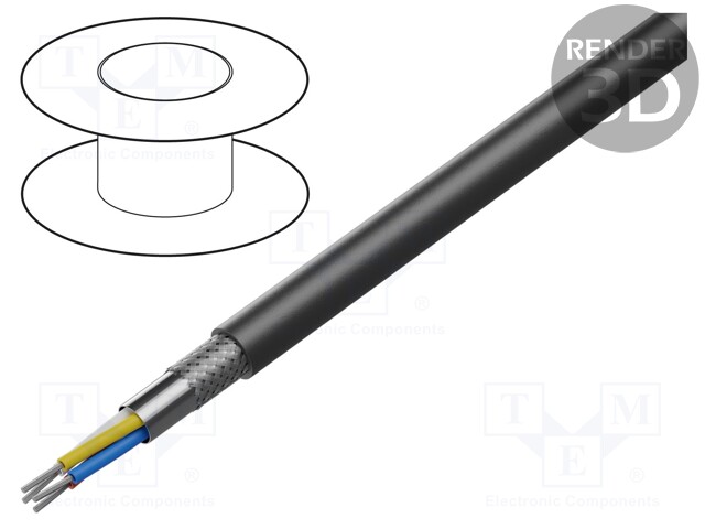 Wire; industrial Ethernet,PROFINET; 5; stranded; Cu; 4x22AWG; PVC