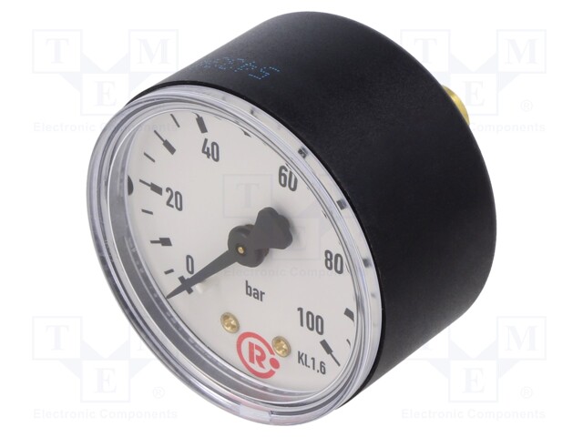 Manometer; 0÷100bar; 50mm; non-aggressive liquids,inert gases