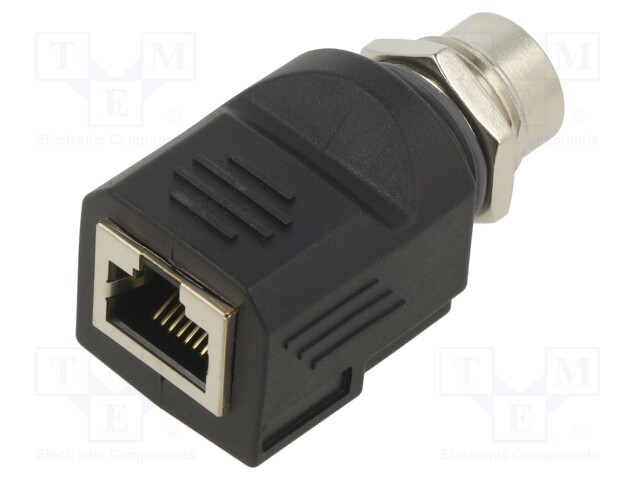Adapter; M12 female D coded,RJ45 socket; D code-Ethernet