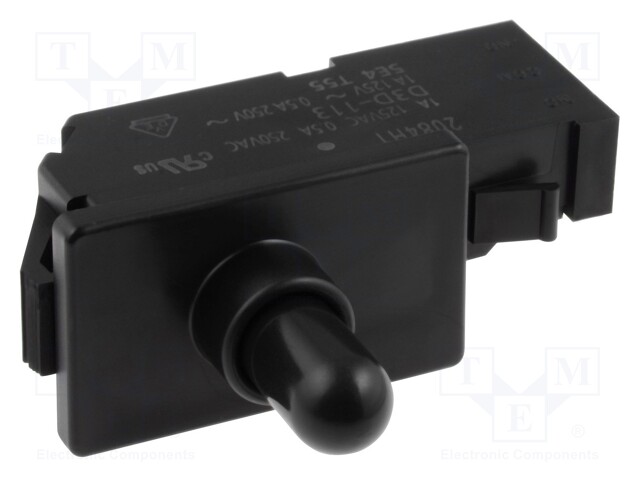 Switch: door; Pos: 2; SPDT; 0.5A/250VAC; black; Leads: spring clamps