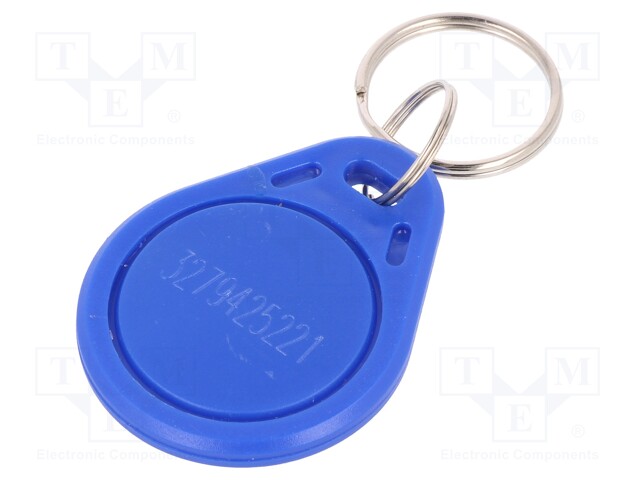 RFID pendant; laser printed code in 8H10D format; blue; 1024bit